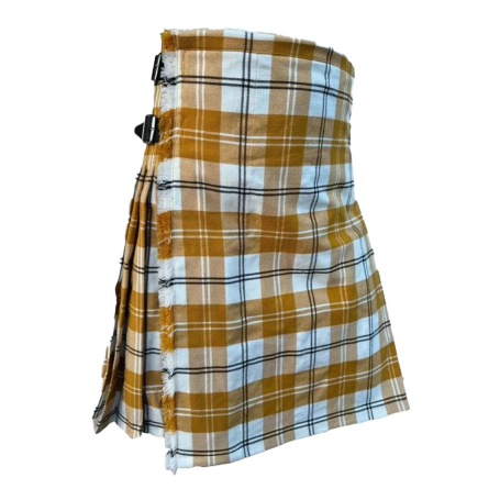Ailsa Gold Tartan Kilt – Handmade Traditional Gold Tartan