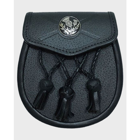 All Black Leather Daywear Sporran
