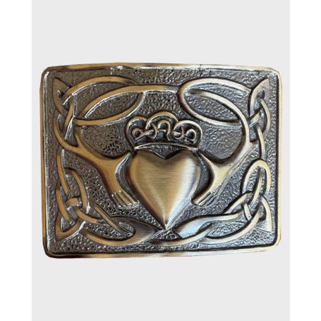 Antique Chrome Kilt Belt Buckle