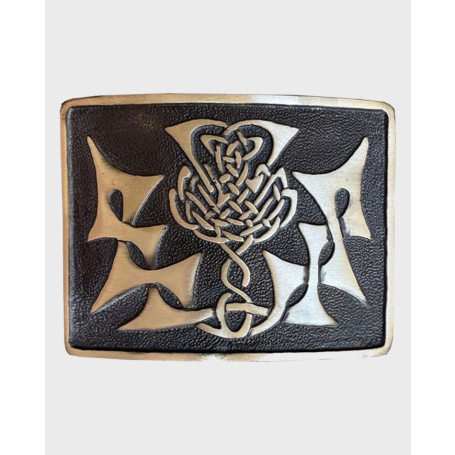 Brass Antique Finish Scottish Kilt Belt Buckle