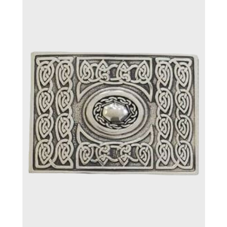Celtic Chrome Style Kilt Belt Buckle