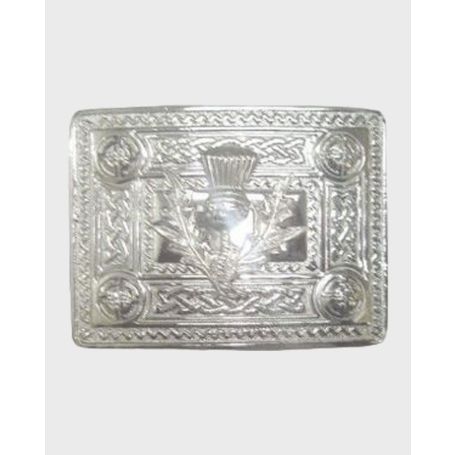 Chrome Kilt Belt Buckle