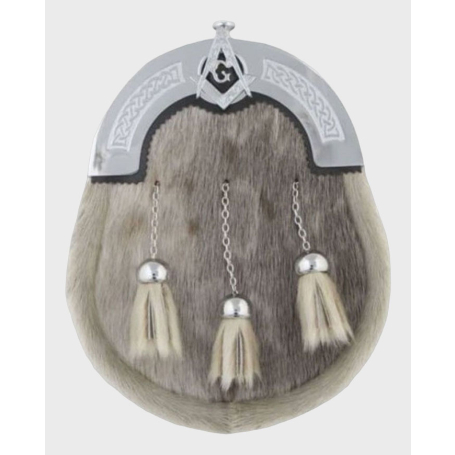 Formal Sealskin Full Dress Sporran with Chain