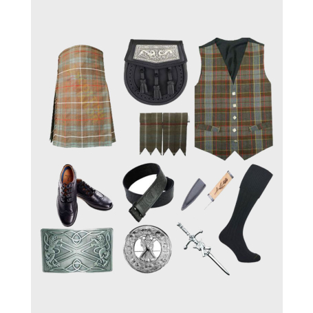 Fraser Weathered Wedding Tartan Kilt Deal