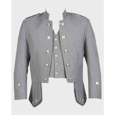 Grey sheriffmuir Jacket & Waistcoat Set