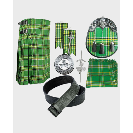 Irish National Tartan Kilt With Accessories Deal