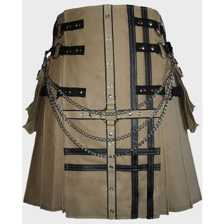 Khaki Fashion Hybrid Kilt