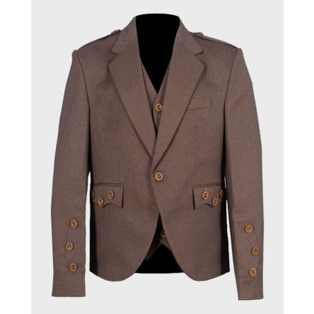 Light Maroon Wool Tweed Argyle Jacket & Vest Set,Maroon Jacket