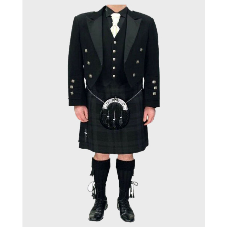 Modern Black Prince Charlie Outfit Package