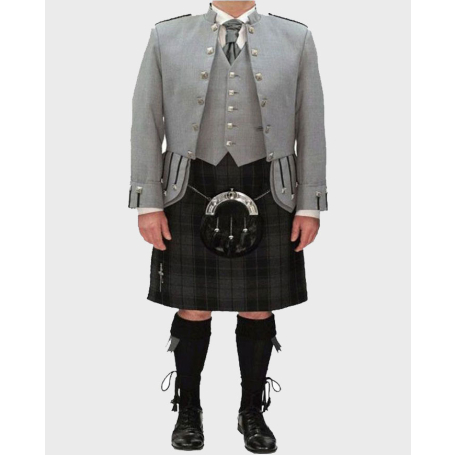 New Grey Watch Tartan kilt Outfits for Men
