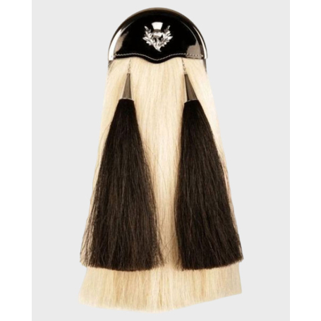 Piper Patent Leather Cantle Sporran With Thistle Badge