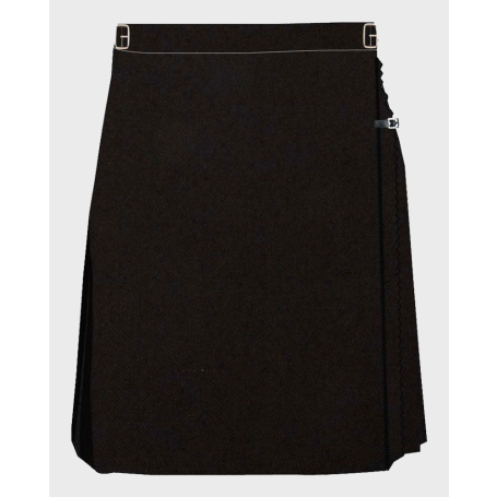 Plain Black Women Tartan Kilt