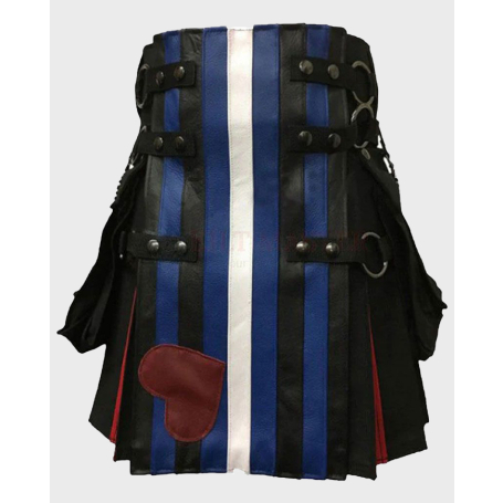Pride Flag Pure Leather Kilt