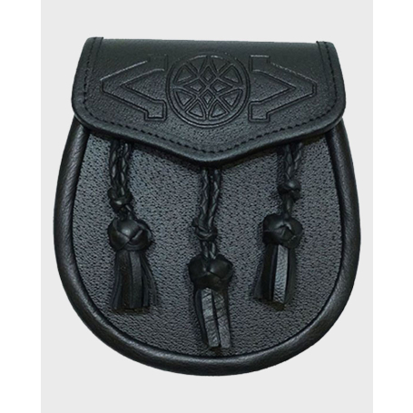 Pure Black Leather Daywear Sporran