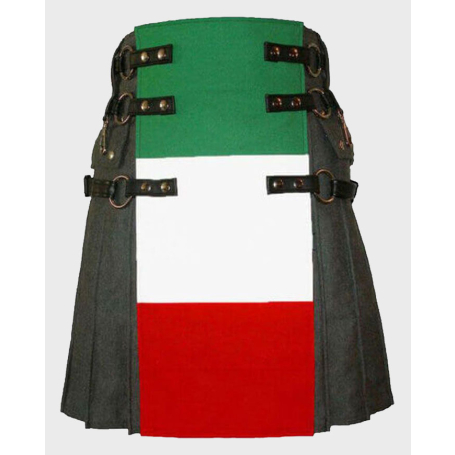 Pure Cotton Utility Kilt Italian Flag Hybrid Kilt