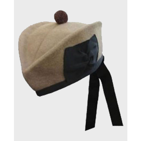 Pure Wool Camal Color Scottish Highland Glengarry Hat