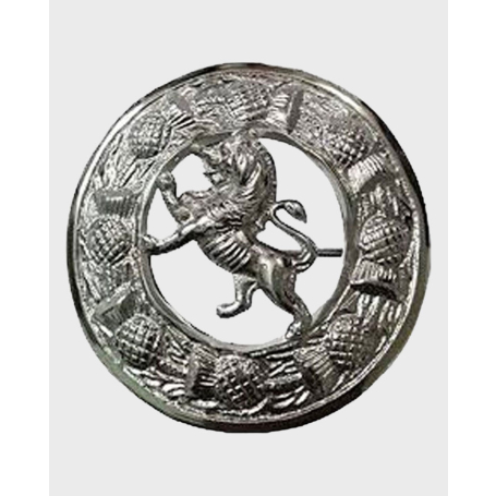 Rampant Lion Design Fly Plaid Brooch
