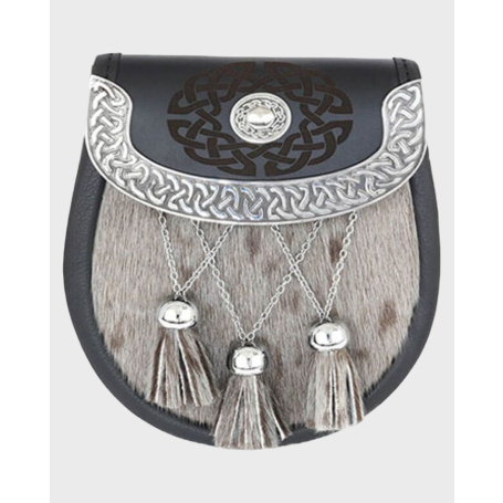 Scottish Semi Dress Leather Sporran,