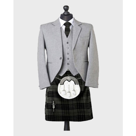Scottish Wedding Kilt Outfit with Tartan Jacket Kilt