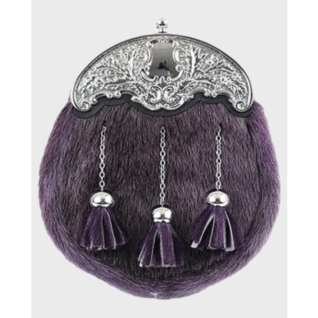 Seal Purple Sporran With 3 Thistle