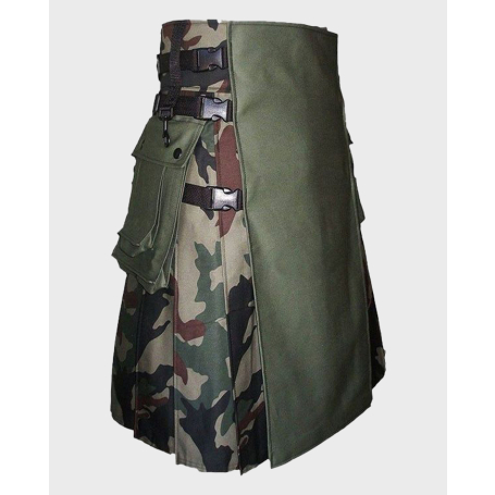 Tactical Woodland Camouflage Hybird Utility Kilt