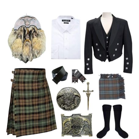 Scottish Kilt Deal for Men Highland Tartan Set with Prince Charlie Jacket