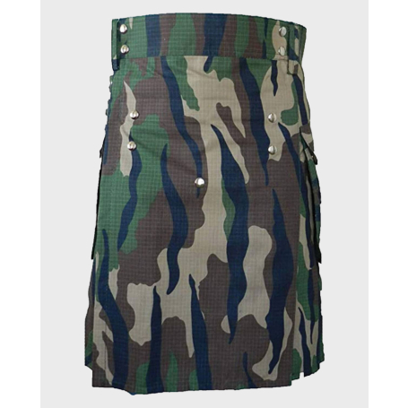 Woodland Camouflage Gothic Tactical Utility Kilt