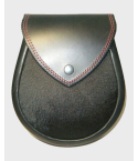 Black Hair Leather Sporran