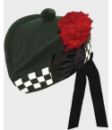 Black & White Army Glengarry Diced Hat