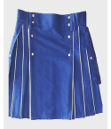 Blue Utility Kilt With White line 