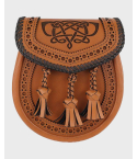 Brown Leather Artisan Classic Day Sporran With Free Chain Belt