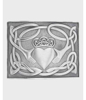 Celtic Chrome Design Kilt Belt Buckle