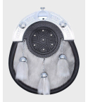 Full Dress Leather Sporran Light Grey Sealskin With Free Chain Belt