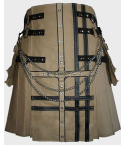 Khaki Fashion Hybrid Kilt