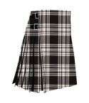 Menzies Black & White Modern Tartan Kilt