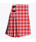 Menzies Red & White Modern Tartan Kilt
