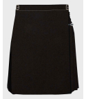 Plain Black Women Tartan Kilt