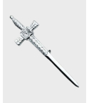 Silver Sword Masonic Head Kilt Pin