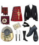 Men’s 12pc Prince Charlie Kilt Outfit
